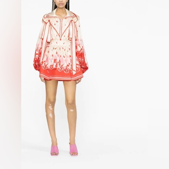 ZIMMERMANN
High Tide hooded cape-effect printed silk-twill mini dress - Picture 2 of 7